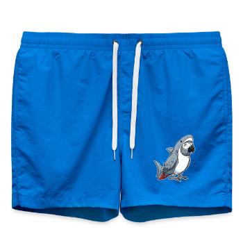 Dessin animé Gris Perroquet Requin Déguisement - Short de bain - cobalt blue - Devant