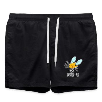 Mouche au beurre - Mouche au beurre Flat Joke - Short de bain - noir - Devant - AI Model Male 185 light (185cm)