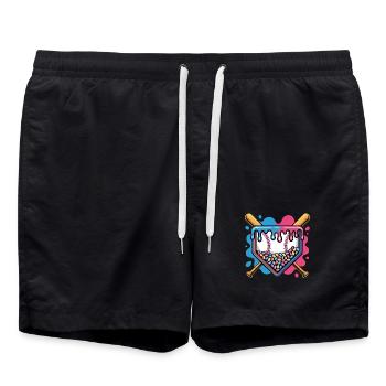 Assiette de baseball Home Beans Glaçage à la gelée - Short de bain - noir - Devant - AI Model Male 185 light (185cm)