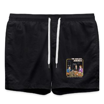 L’agenda inutile - Short de bain - noir - Devant - AI Model Male 185 light (185cm)
