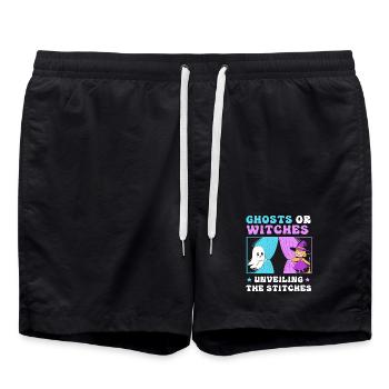 Halloween Gender Reveal - Badeshorts - Schwarz - Vorne - AI Model Male 185 light (185cm)