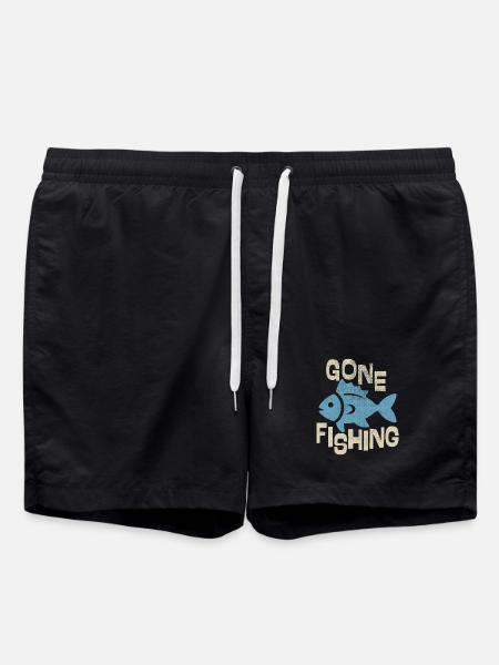Gone Fishing - Swim Trunks - black