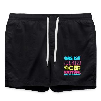 This is my 90s costume 90s carnival - Swim Trunks - black - Front - AI Model Male 185 light (185cm)