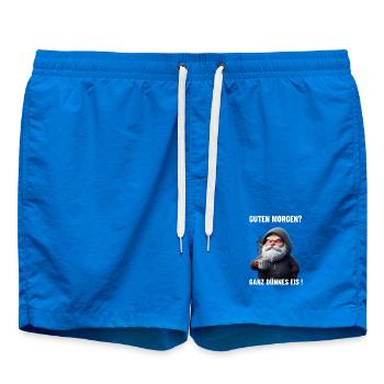 Grummel Weihnachtsmann Dünnes Eis Spruch - Short de bain - cobalt blue - Devant