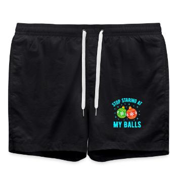 Arrête de fixer mes couilles - Short de bain - noir - Devant - AI Model Male 185 light (185cm)