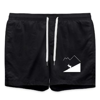 Rabbit Skier - Badeshorts - Schwarz - Vorne - AI Model Male 185 light (185cm)