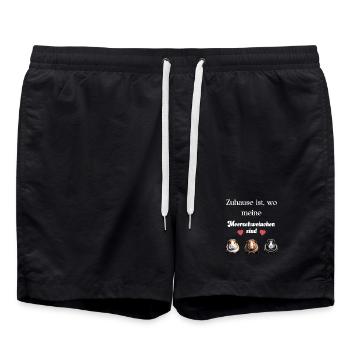 Home is where guinea pigs are - Swim Trunks - black - Front - AI Model Male 185 light (185cm)
