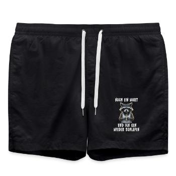 Encore un mot et je retourne dormir - Short de bain - noir - Devant - AI Model Male 185 light (185cm)