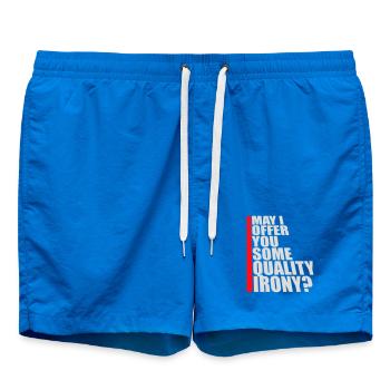 Puis-je vous offrir un peu d’ironie de qualité, Lustiger Spruch - Short de bain - cobalt blue - Devant