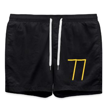 77 - Short de bain - noir - Devant - AI Model Male 185 light (185cm)