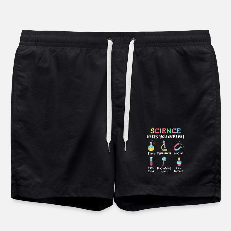 Science arouses curiosity - Swim Trunks - black