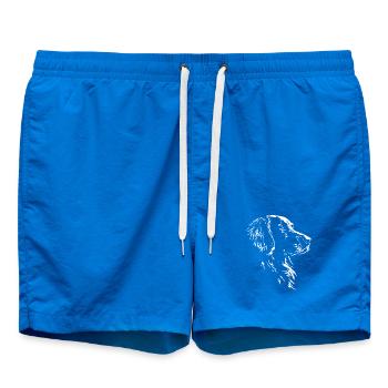 German Longhair Silhouette Hunting Dogs Wilsigns - Swim Trunks - cobalt blue - Front