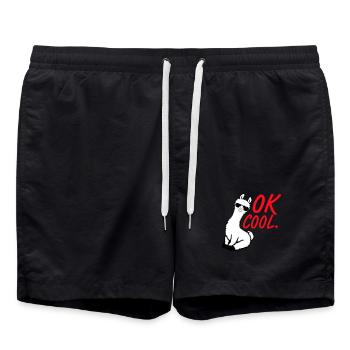 OK Lunettes de soleil Lama cool assises Drôle coquin - Short de bain - noir - Devant - AI Model Male 185 light (185cm)