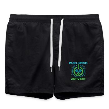 Padel mode activated - Swim Trunks - black - Front - AI Model Male 185 light (185cm)