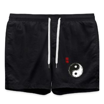 Yin et Yang - Short de bain - noir - Devant - AI Model Male 185 light (185cm)