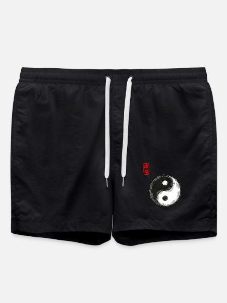 Yin et Yang - Short de bain - noir