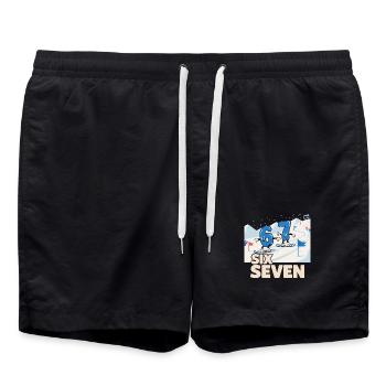 67 Snowboard Six Seven Memes - Short de bain - noir - Devant - AI Model Male 185 light (185cm)