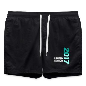 9th Birthday 2017 Boy Gift Legend - Swim Trunks - black - Front - AI Model Male 185 light (185cm)