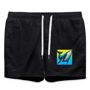 Wal - Badeshorts - Schwarz - Vorne - AI Model Male 185 light (185cm)