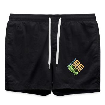 Je peux me tromper mais j’en doute. Drôle. Sarcastique. - Short de bain - noir - Devant - AI Model Male 185 light (185cm)