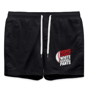 Baseball Mom: Humor Laundry and Sports - Swim Trunks - black - Front - AI Model Male 185 light (185cm)