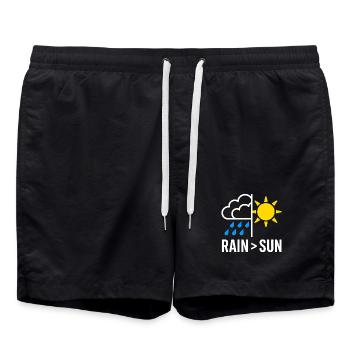 Rain Over Sun Regen - Badeshorts - Schwarz - Vorne - AI Model Male 185 light (185cm)