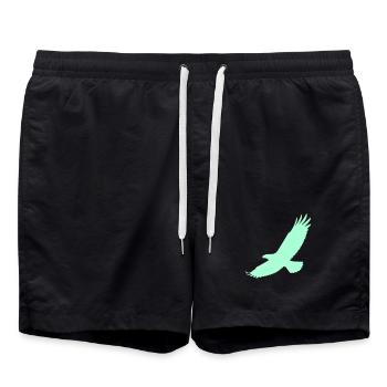 Faucon en vol - Short de bain - noir - Devant - AI Model Male 185 light (185cm)