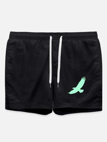 Falcon in flight - Swim Trunks - black