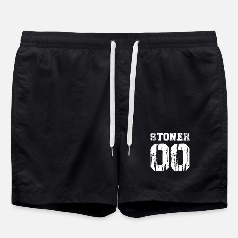 Stoner 00 Grunge-Typografie - Badeshorts - Schwarz