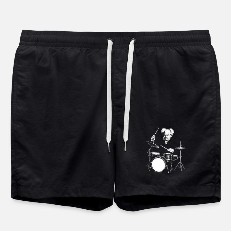 Schopenhauer Schlagzeuger Burst Silhouette - Badeshorts - Schwarz
