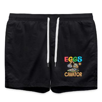 Happy Easter Sweet Easter Bunny Egg Hunt Easter Eggs - Swim Trunks - black - Front - AI Model Male 185 light (185cm)