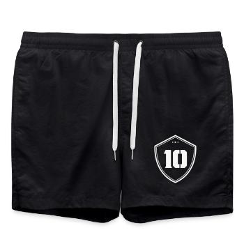 Ten Shield Vintage Logo - Swim Trunks - black - Front - AI Model Male 185 light (185cm)