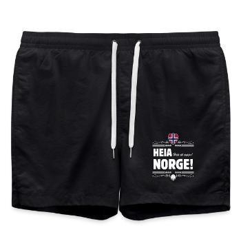 HEIA NORGE! Helt til topps! - Swim Trunks - black - Front - AI Model Male 185 light (185cm)