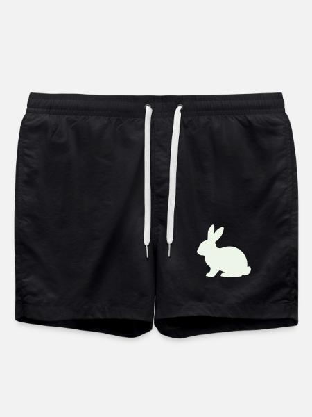 Silhouette délicate du lapin - Short de bain - noir
