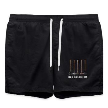 CEO of Rechenzentrum Gärtner Gärtnerin Garten - Badeshorts - Schwarz - Vorne - AI Model Male 185 light (185cm)
