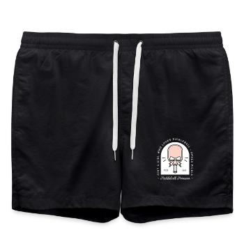 Pickleball princess girl - Swim Trunks - black - Front - AI Model Male 185 light (185cm)