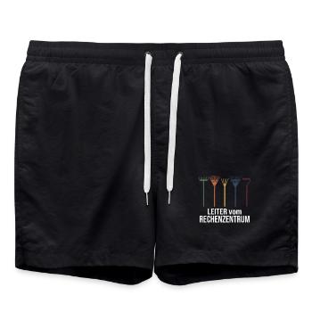 Programmierer Stundenlohn Rechenzentrum - Badeshorts - Schwarz - Vorne - AI Model Male 185 light (185cm)