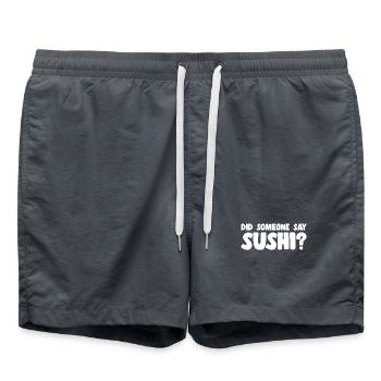 Sushi Lover Did Someone Say Sushi - Swim Trunks - anthracite - Front - AI Model Male 185 light (185cm)