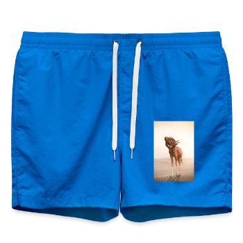 Giraffe mit einem Knoten im Hals - Badeshorts - Cobalt blue - Vorne