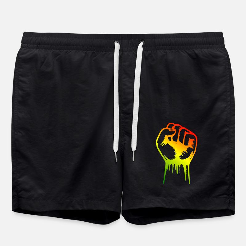 Faust Reggae - Badeshorts - Schwarz
