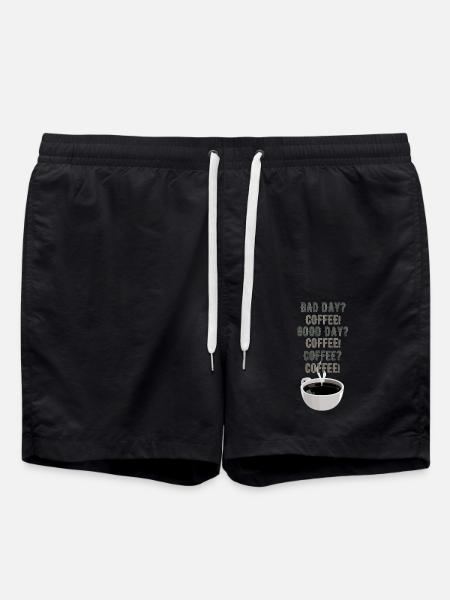 Bad Day? Coffee! - Swim Trunks - black