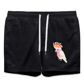 Dessin numérique de cacatoès Inka - Short de bain - noir - Devant - AI Model Male 185 light (185cm)