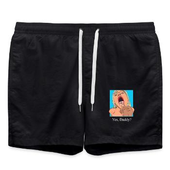 Yes Daddy Girl curvy Comic Pinup drawing - Badeshorts - Schwarz - Vorne - AI Model Male 185 light (185cm)