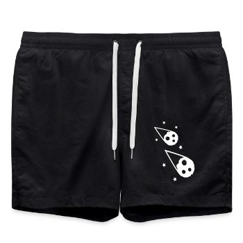 METEORITEN - Badeshorts - Schwarz - Vorne - AI Model Male 185 light (185cm)
