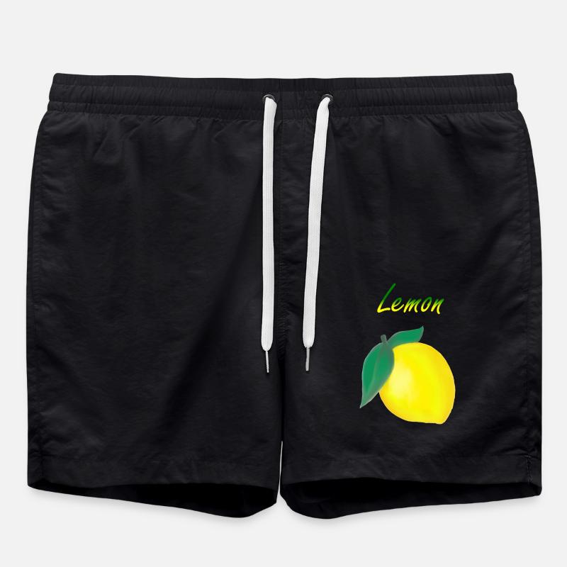 Citron / citron - Short de bain - noir