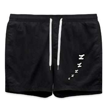 Zzz schlafen Comic - Badeshorts - Schwarz - Vorne - AI Model Male 185 light (185cm)