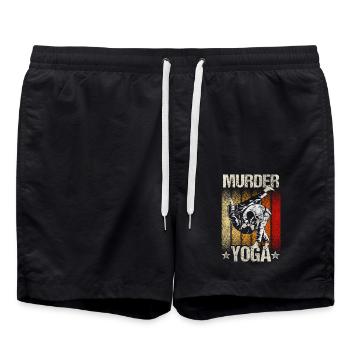 Murder Yoga Karaté Judo BJJ Sports de combat - Short de bain - noir - Devant - AI Model Male 185 light (185cm)
