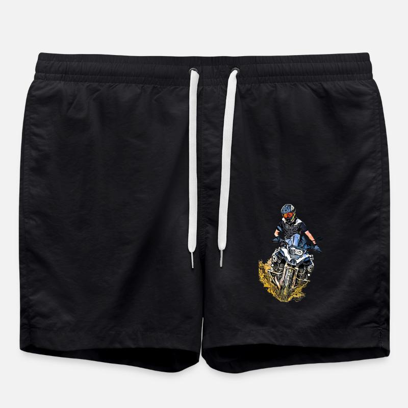 Affiche Motocross - Short de bain - noir