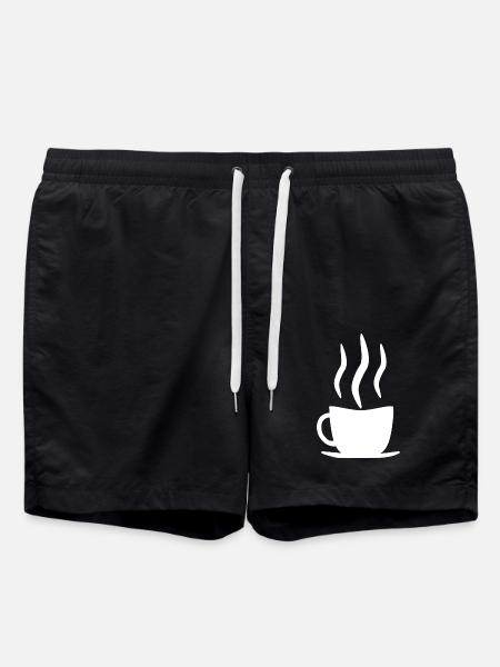 Coffee cup white - Swim Trunks - black