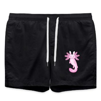 Mignon Axolotl de Pâques - Short de bain - noir - Devant - AI Model Male 185 light (185cm)